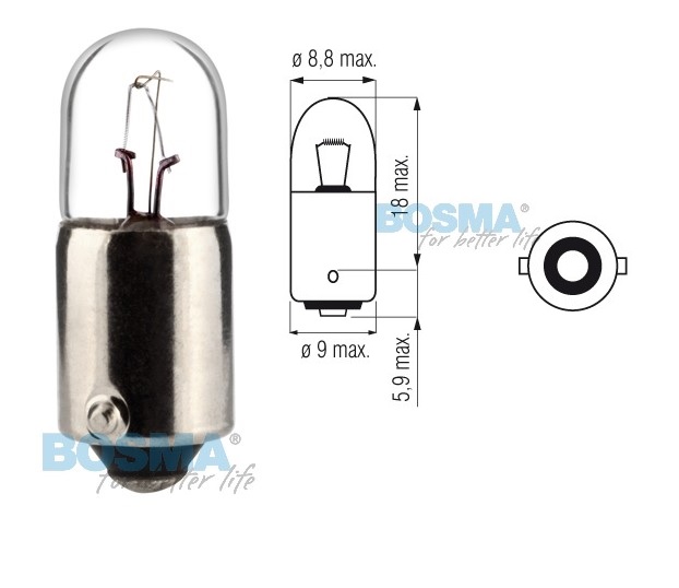Žárovka 24V 2W Ba9s BOSMA