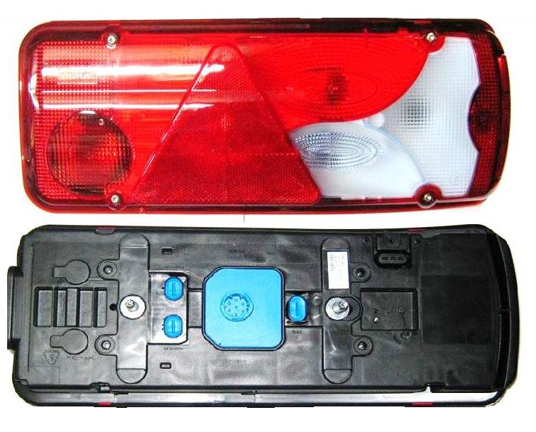 Svítilna zadní 12V/24V s trojúhelníkem, konketor 7-pin P FRUEHAUF