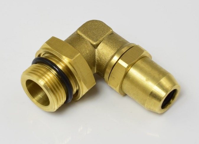 Koleno vzduchové M22x1,5/M16x1,5 PA10 šroub