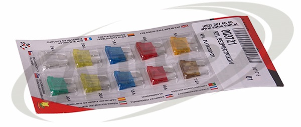 Pojistka nožová - 5A /7,5A /10A /15A /20A /25A /30A - sada 10 ks