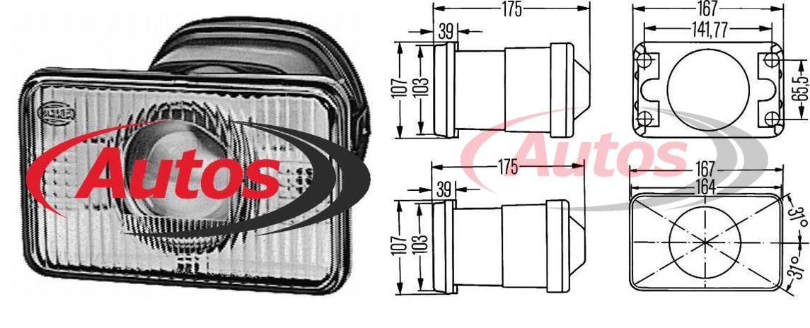 Vložka hlavního světlometu P SETRA 300, BOVA, EVOBUS, SOLARIS, AUWÄRTER, IRIZAR, VAN HOOL