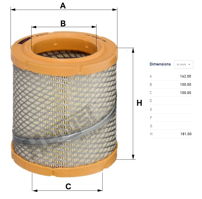 Filtr vzduchu CITROEN Jumper Bus, FIAT Ducato, PEUGEOT Boxer, IVECO Daily I