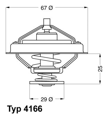 Termostat 79°C/67mm bez těsnění IVECO E.Cargo 75E, 95E, 150E