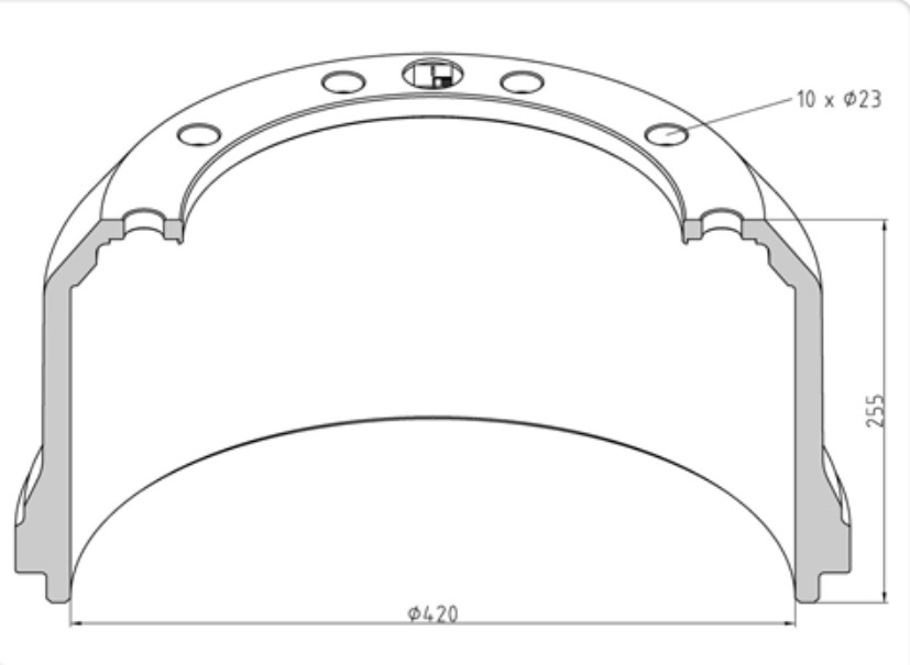 Buben brzdový 420x211x290x256x335 SAF RLSM, RSM, RZM, WRZM