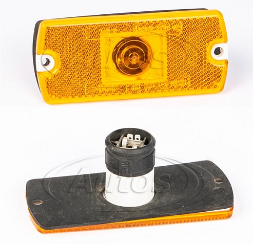 Svítilna poziční 24V/3WBA oranžová s odrazkou 