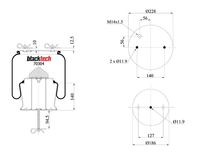 Vlnovec pérování kompletní - železný zvon ZN SCANIA 94,114,124,144 ADA/ASA, ROR, MERITOR