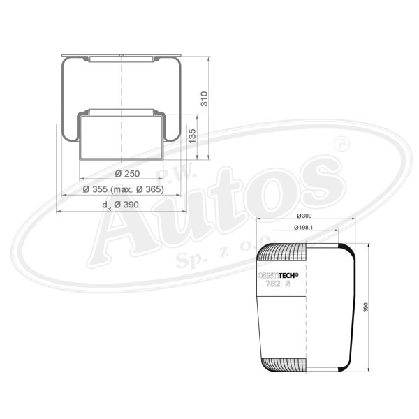 Vlnovec pérování 762N guma BPW, DAF, MAN, NEOPLAN - výprodej