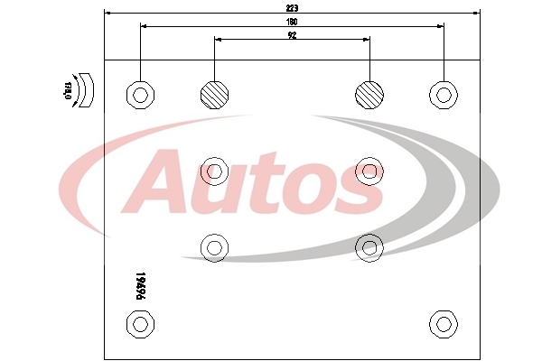 Obložení brzdové 19496.1 Textar 223x412MERCEDES Actros MP2, Atego, SK,MK, MAN F2000