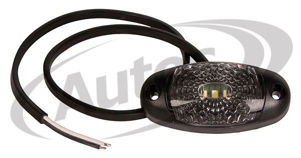 Svítilna poziční 12V/24V oválná 3xLED bílá, kabel 0,5m