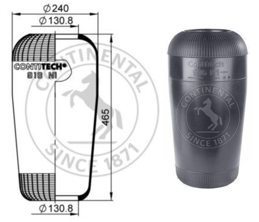 Vlnovec pérování - guma MAN F90,F2000, NG272, NLCNG