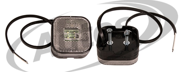 Svítilna poziční 12V/24V 62x62x27 4xLED bílá s odrazkou a kabelem 0,25m