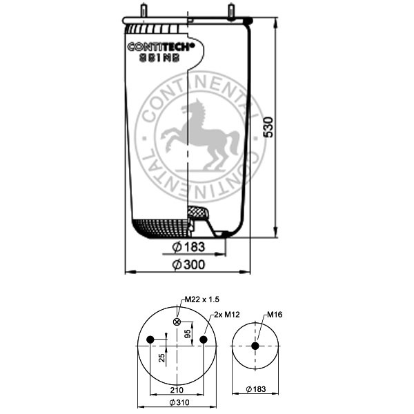 Vlnovec pérování 881MB bez zvonu BPW typ-36