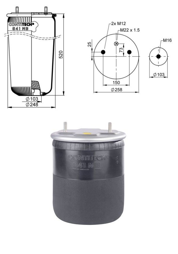 Vlnovec pérování - bez zvonu BPW typ-30, SCHMITZ Cargobull