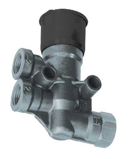 Ventil odbržďovací 2xM16x1,5 - černá rukojeť IVECO, DAF, SCANIA