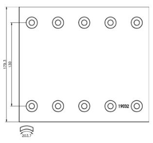 Obložení brzdové 19032.2 Textar 420x180 BPW, SAF, KAESSBOHRER