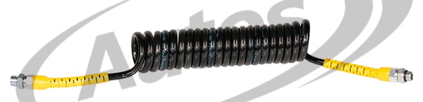 Hadice vzduchová spirálová M16x1,5/M18x1,5 5m černá/žluté konce