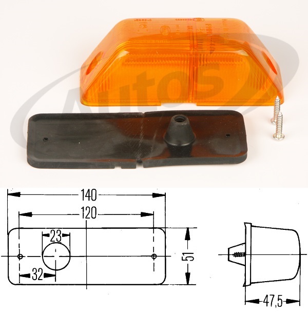 Svítilna směrová boční L MAN L2000, MERCEDES Actros, KAROSA 