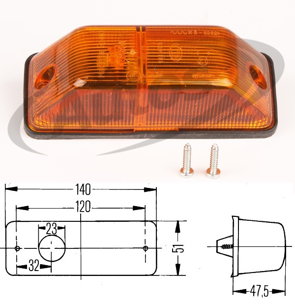 Svítilna směrová boční P MAN L2000, MERCEDES Actros, KAROSA,TATRA
