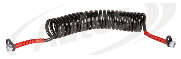 Hadice vzduchová spirálová M18x1,5/M18x1,5 černá/červené konce 5m