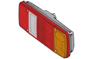 Svítilna zadní 5-dílná 343x133x73,5 P MAN, MERCEDES