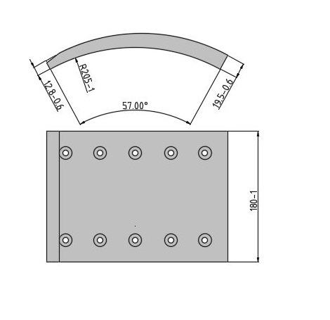 Obložení brzdové 19032.2 Fomar 420x180 BPW, SAF,KAESSBOHRER, DAF, FRUEHAUF, RVI, MERCEDES 
