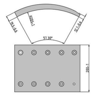 Obložení brzdové 19094.2 Formar 424x200 BPW/SAF/KAESSBOHRER/FRUEHAUF/RVI