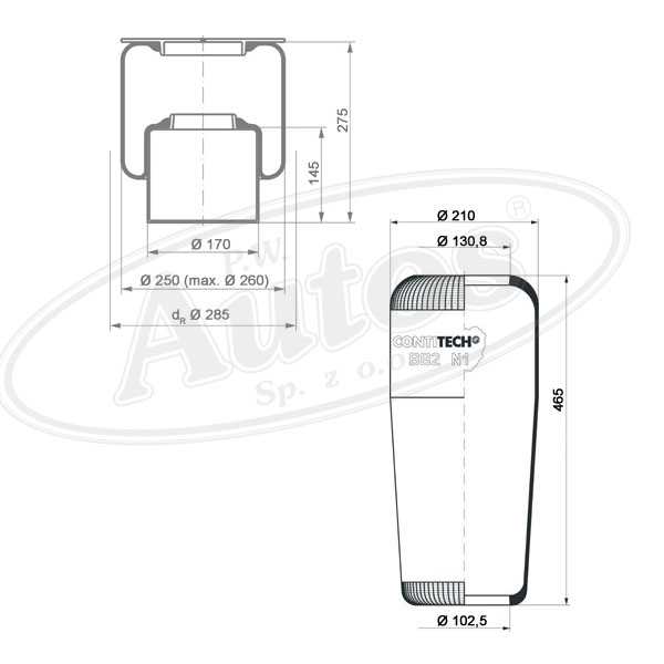 Vlnovec pérování - guma MAN F90, F2000, L2000, M2000