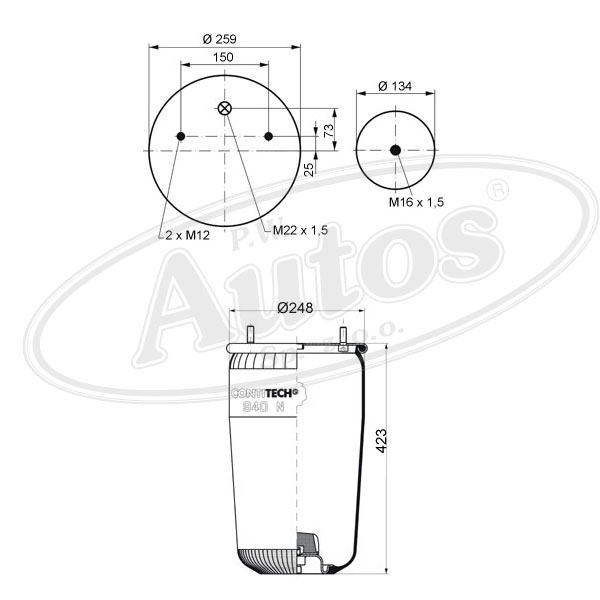 Vlnovec pérování 940MB bez zvonu BPW typ-30K