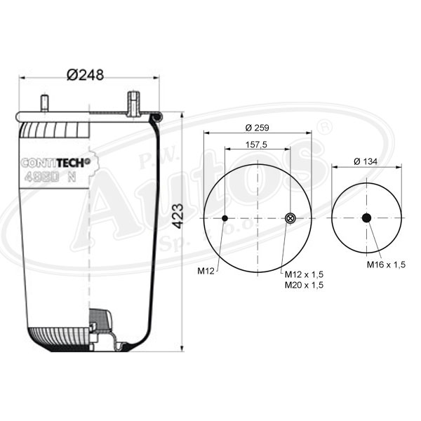 Vlnovec pérování 4960NP02 bez zvonu typ BPW 30K