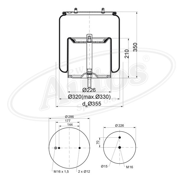 Vlnovec pérování kompletní - železný zvon L/P ZN SCANIA P,G,R,T,94,114,124,144,164