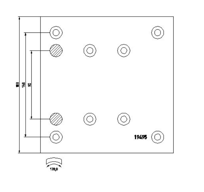 Obložení brzdové 19495.0 Textar 183x410 MAN, MERCEDES Actros, SK/MK