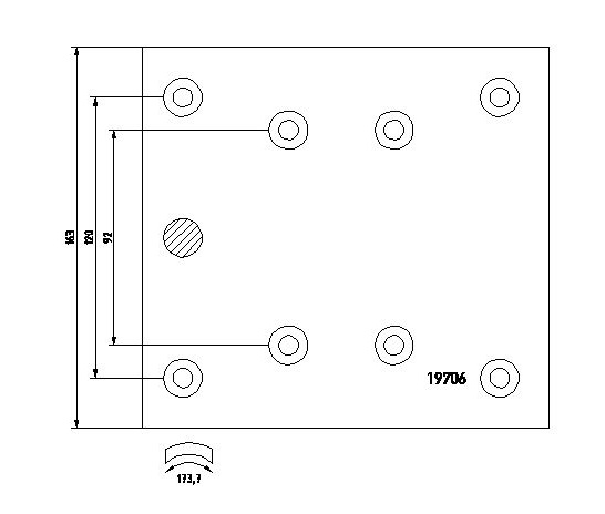 Obložení brzdové 19579,19706 Textar 163x410 MERCEDES Actros, MAN  