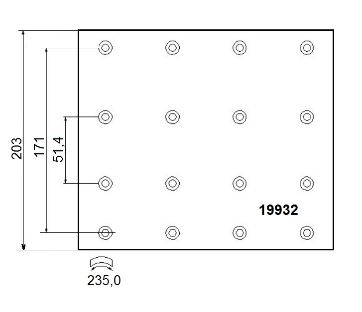 Obložení brzdové 19932 Textar 413x203x19 PN/ZN T088/1 SCANIA 94, 114, 124, 144, 164