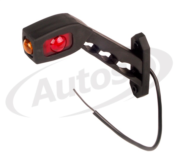 Svítilna poziční - tykadlo L 12V/24V 0,2/0,4W LED č/b/ž, dlouhá, kabel 0,35m 