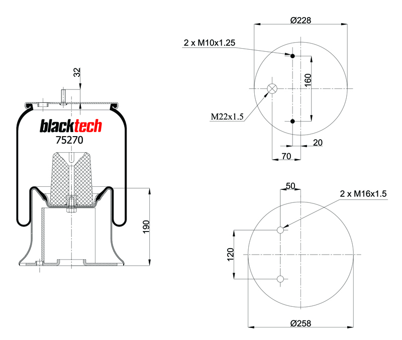 Vlnovec pérování RML 75270 C železný zvon SAF, VIBERTI, ZORZI