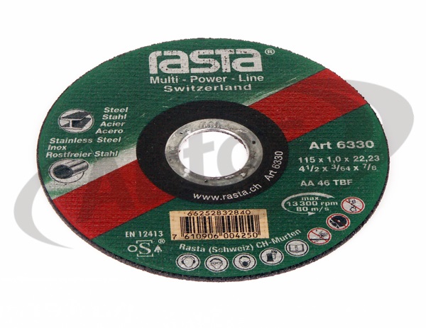 Kotouč řezný na tenké plechy/nerez materiál A46T (C45) 115 x1,0x22