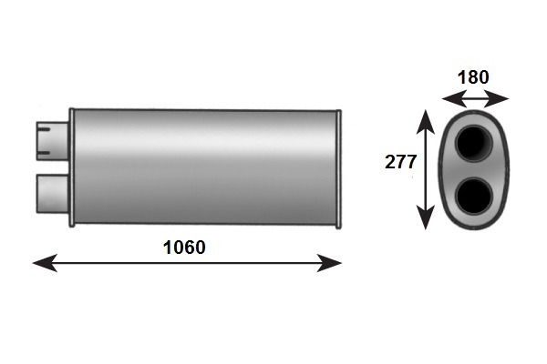 Tlumič výfuku střední MERCEDES 711/ 814/ 914/ 1114/ 1314/ 1514