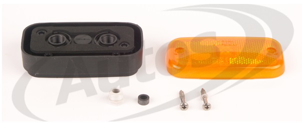 Svítilna poziční 12V/24V 110x55x34 L/P, 4W BA 9s,  oranžová, bez držáku