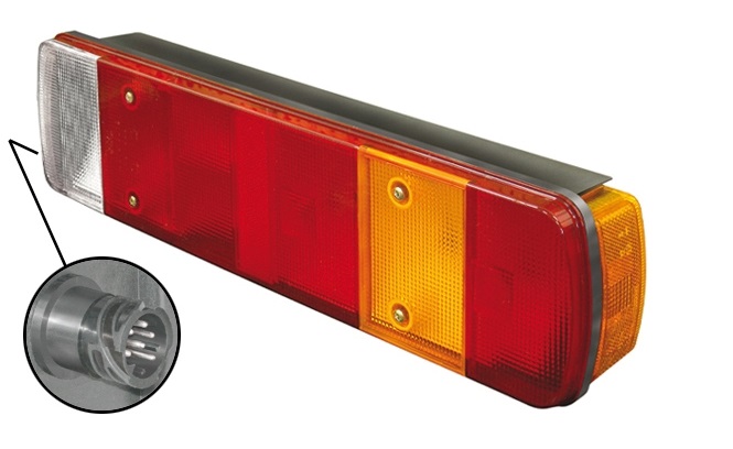 Svítilna zadní 7-dílná P VOLVO FH12, FH16, FM7, FM12,  SCANIA 94,114,124,144,164