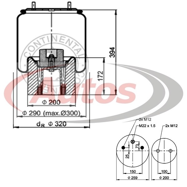 Vlnovec pérování kompletní - plastový zvon ROR TE5/8, TE4/8, TZ5/8, TZ4/8