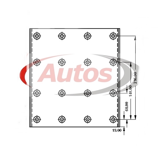 Obložení brzdové 19933.0 Fomar 254x413 SCANIA 114,124,144