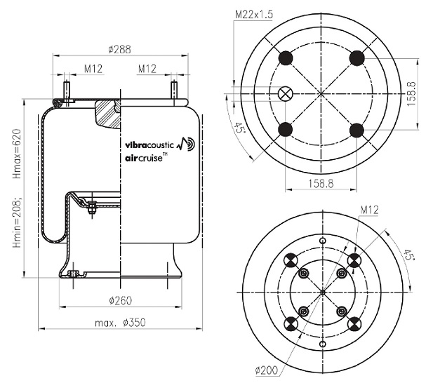 Vlnovec pérování  kompletní - plastový zvon ROR, AYA, NEWAY, TITAN, TROUILLET, WEWELER