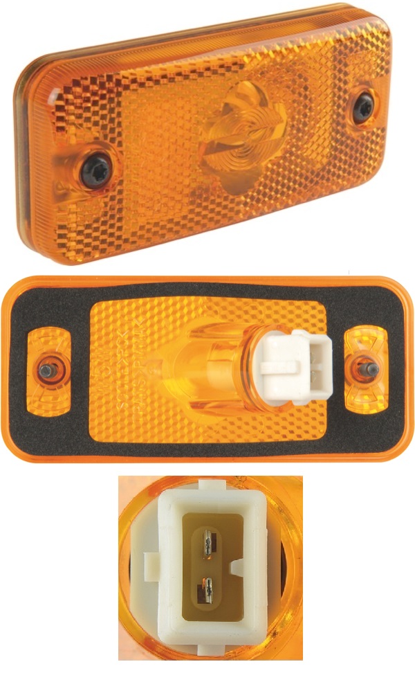 Svítilna poziční 12V-24V/110x50 3W oranžová DAF, RVI, IVECO