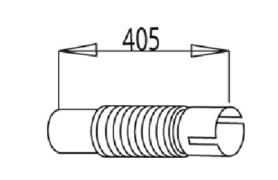 Trubka výfuku vstupní s pružným dílem 110/111x500 IVECO T.Tech, T.Star 190-30/36, 220/240-
