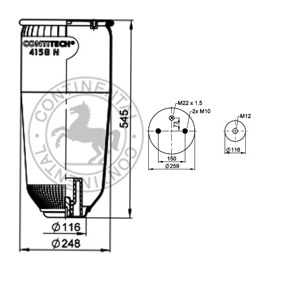 Vlnovec pérování 4158NP02 bez zvonu SCHMITZ, MERITOR 