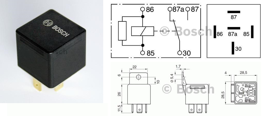 Relé přepínací 24V/20A 5-pin DAF, IVECO, MAN