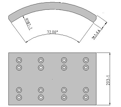 Obložení brzdové 19932.0 Fomar 203x413 PN BFMC SCANIA 94,114,124,144