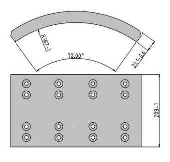 Obložení brzdové 19932.2 Fomar 203x417 SCANIA 94,114,124,144