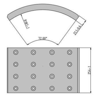 Obložení brzdové 19933.2 Fomar 254x417 SCANIA 114,124,144