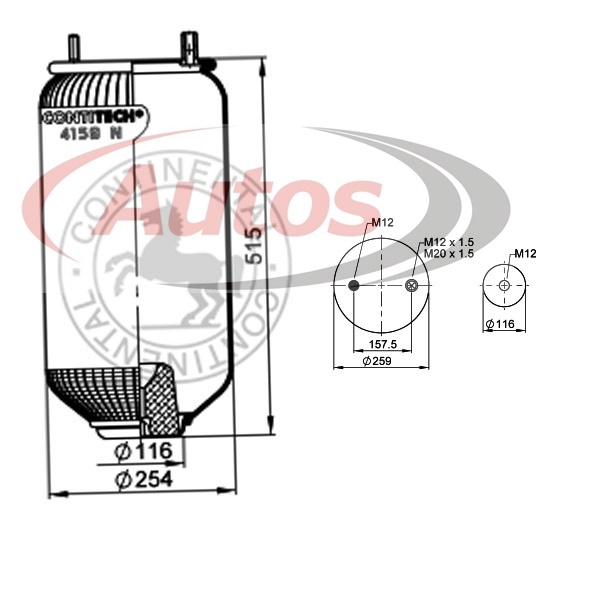 Vlnovec pérování 4159NP05 bez zvonu MERITOR, FRUEHAUF